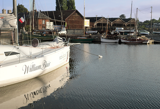 Bodacious Dream, quietly moored in Caen, France 